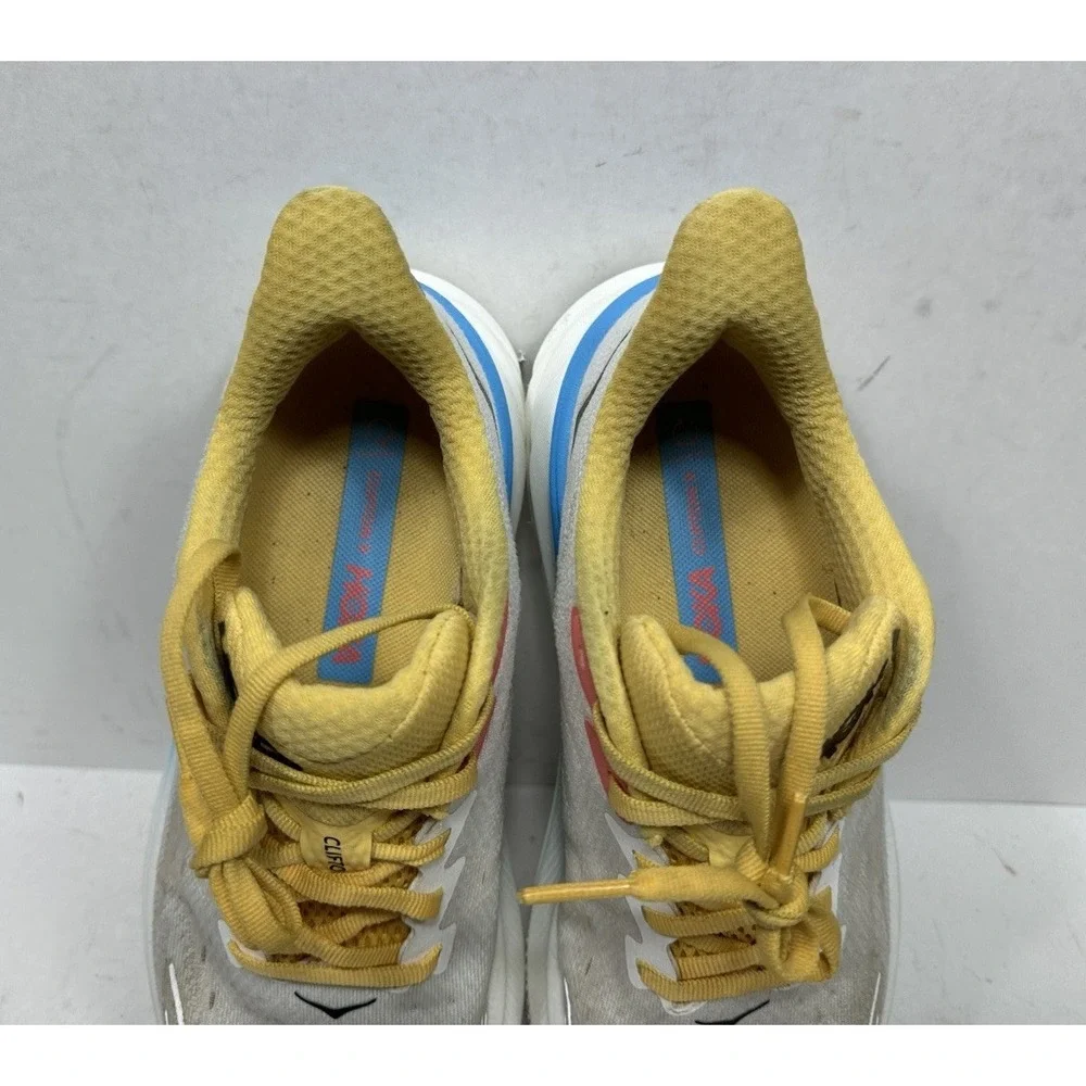 Hoka One One Clifton 9 Womens Size 8 B White Athletic Shoes Sneakers 1127896 BSW